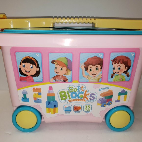 New 35pc Blocks Pull Wagon - Picture 3 of 15